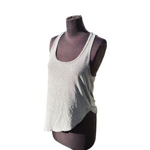 Philanthropy Gray Asymmetrical Hem Racer Back Basic Tank Medium